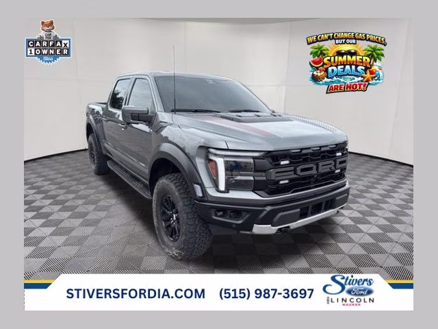 2025 Gray Metallic Ford F-150 Raptor 4X4 Truck