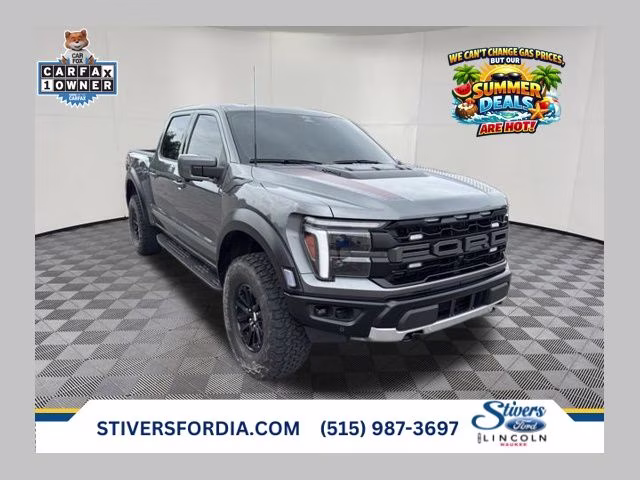 2025 Gray Metallic Ford F-150 Raptor 4X4 Truck