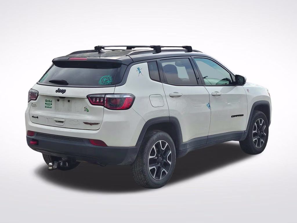 2019 White Clearcoat Jeep Compass Trailhawk 4X4 SUV