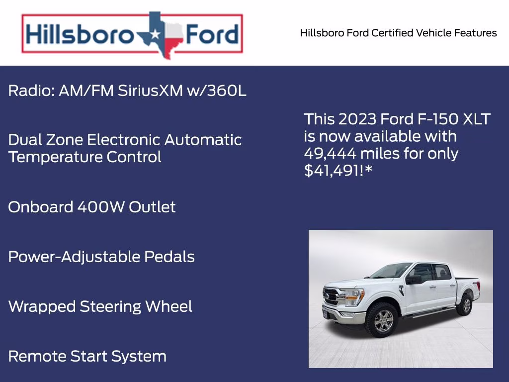 2023 Oxford White Ford F-150 XLT 4X4 Truck