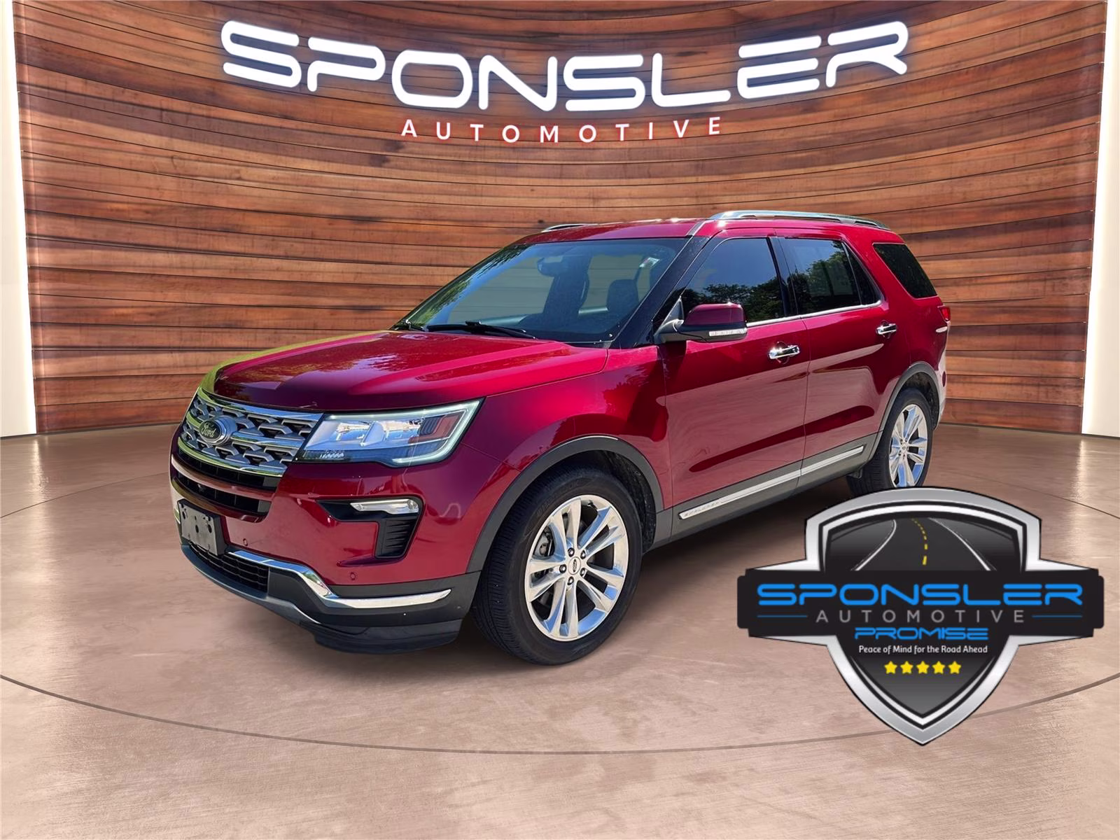 2018 Ruby Red Metallic Tinted Clearcoat Ford Explorer Limited FWD SUV
