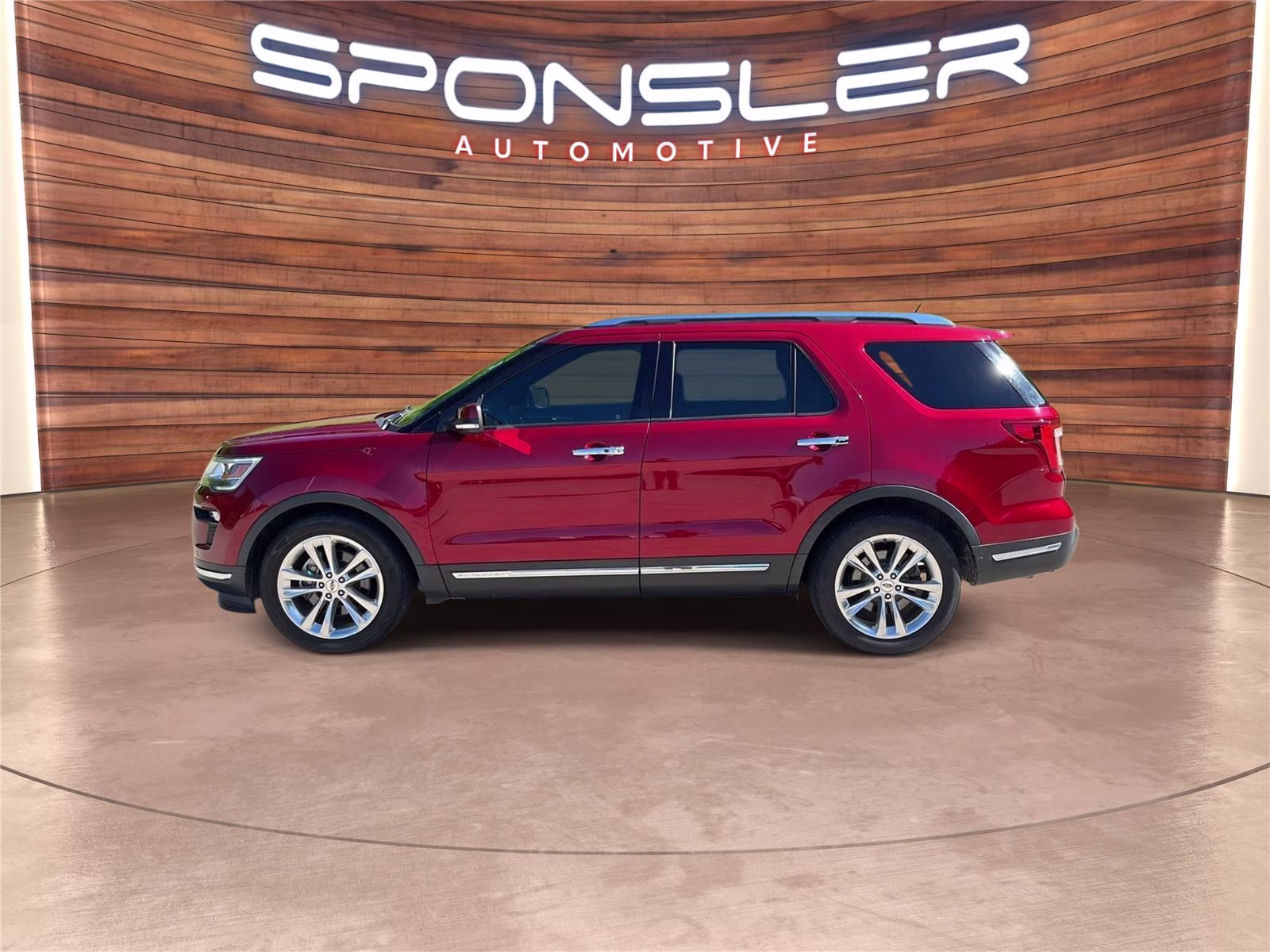 2018 Ruby Red Metallic Tinted Clearcoat Ford Explorer Limited FWD SUV