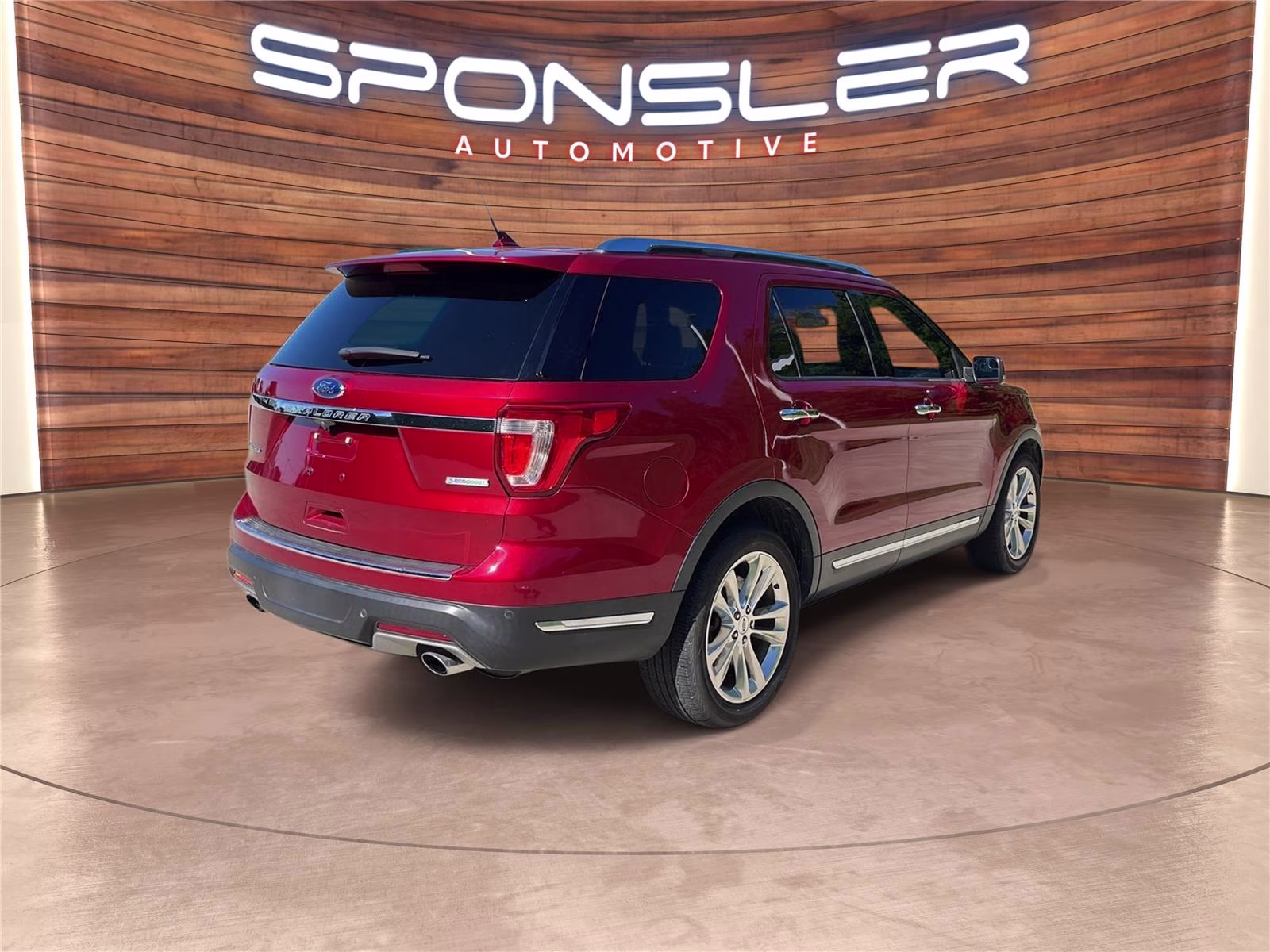 2018 Ruby Red Metallic Tinted Clearcoat Ford Explorer Limited FWD SUV