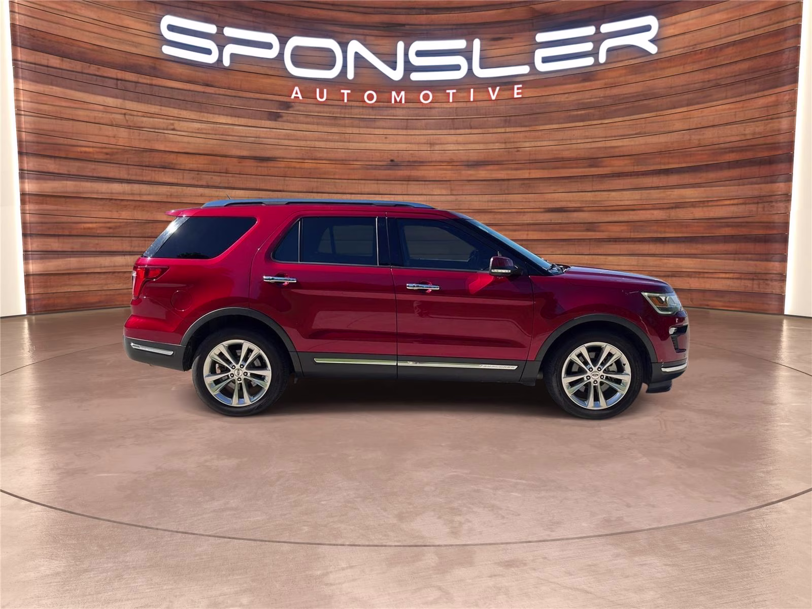 2018 Ruby Red Metallic Tinted Clearcoat Ford Explorer Limited FWD SUV