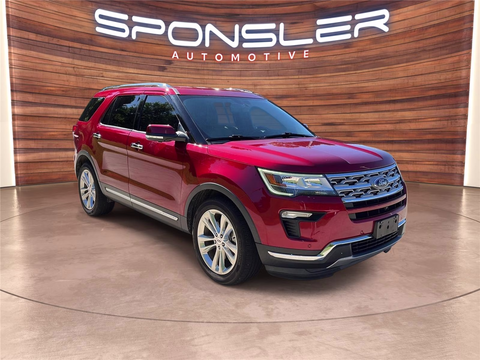 2018 Ruby Red Metallic Tinted Clearcoat Ford Explorer Limited FWD SUV
