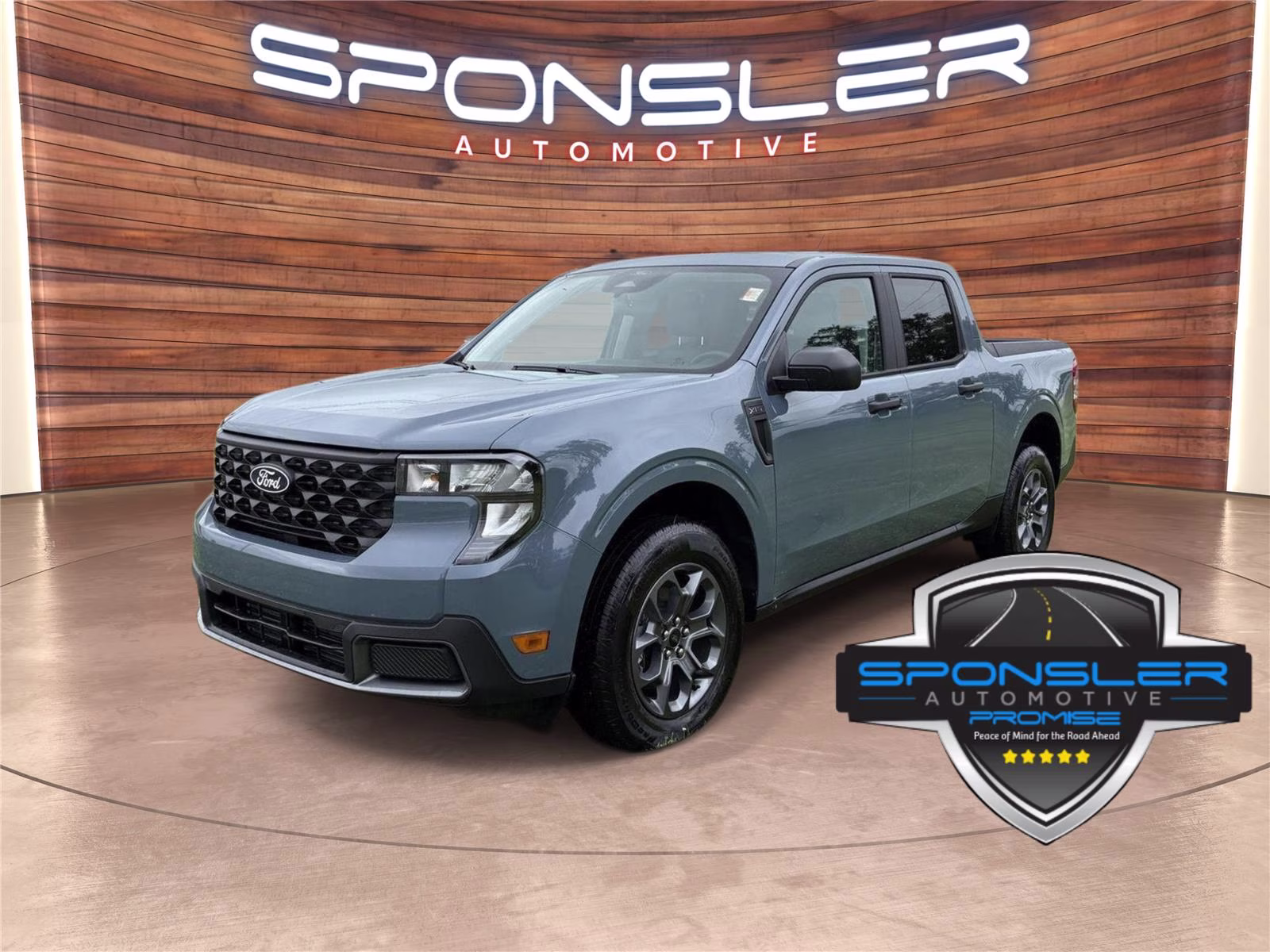 2026 Azure Gray Metallic Tri-Coat Ford Maverick XLT AWD Truck