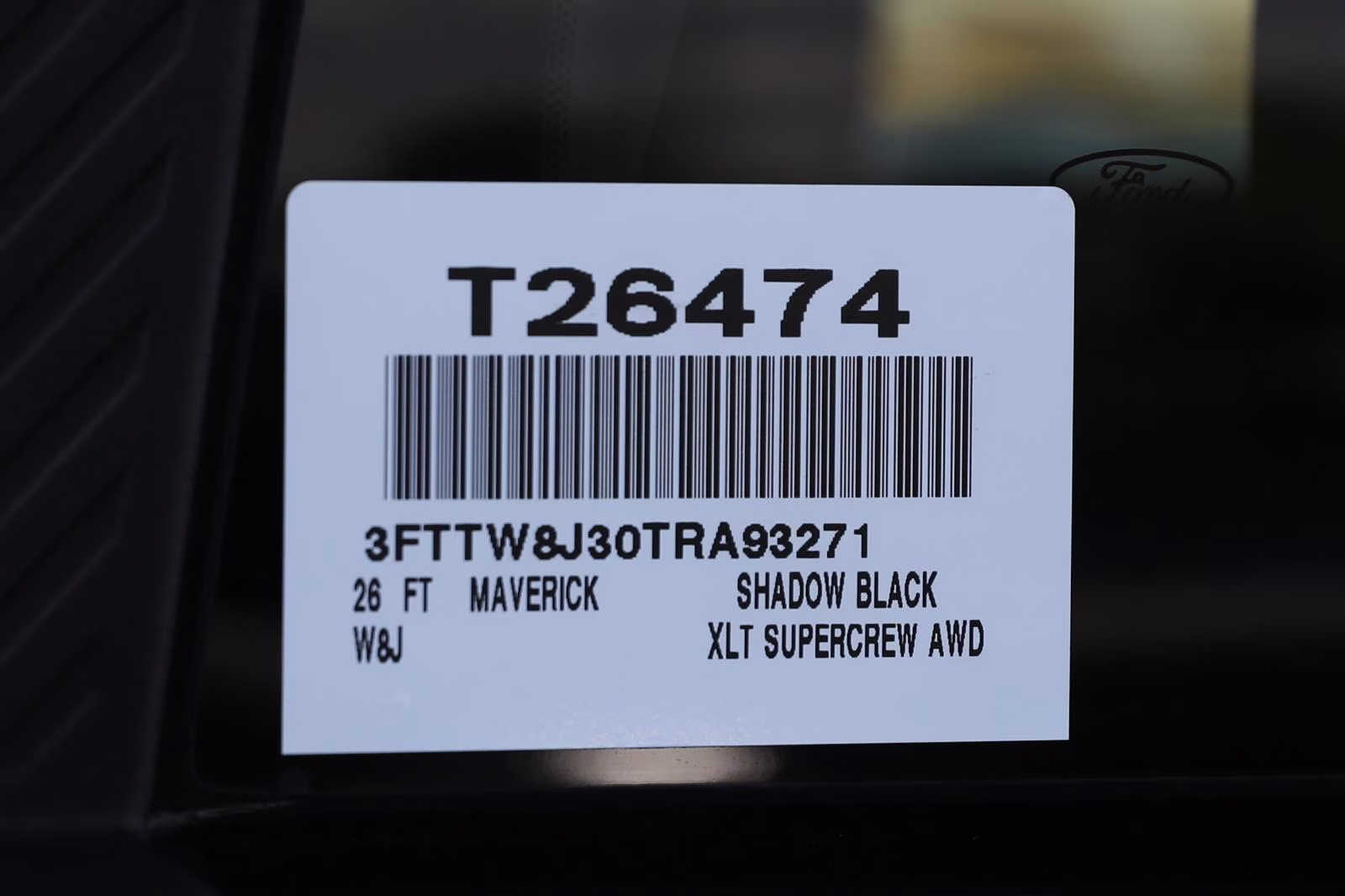 2026 Shadow Black Ford Maverick XLT AWD Truck