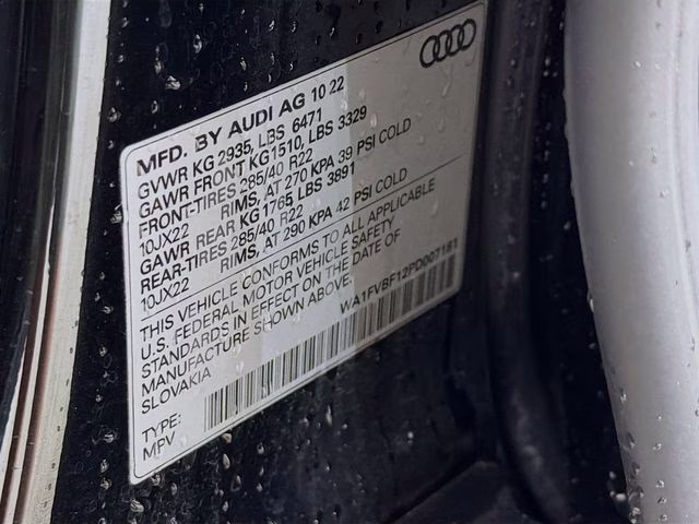 2023 Black Audi Q8 55 Prestige quattro AWD SUV