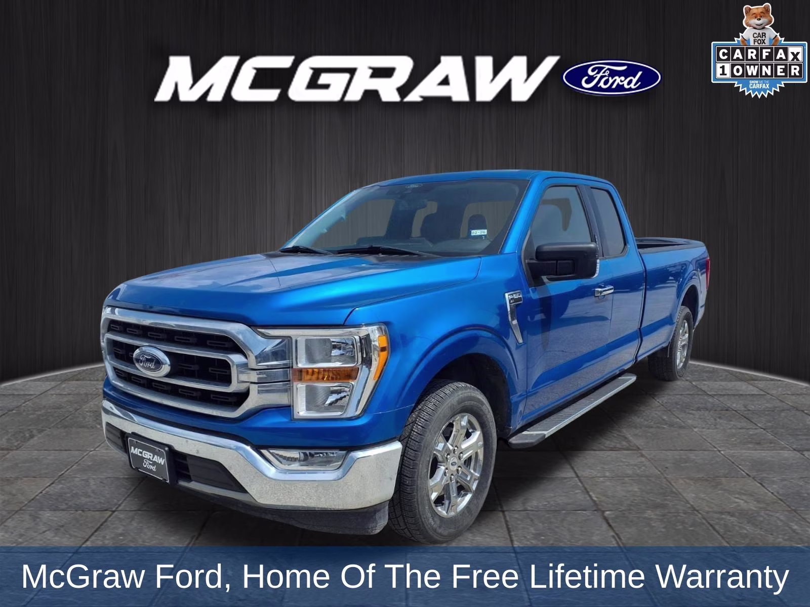 2021 Blue Metallic Ford F-150 XLT RWD Truck