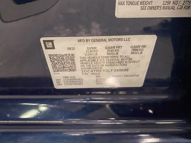 2020 Northsky Blue Metallic Chevrolet Silverado 2500HD High Country 4X4 Truck