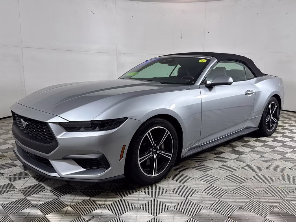 2025 Silver Metallic Ford Mustang EcoBoost Premium RWD Convertible