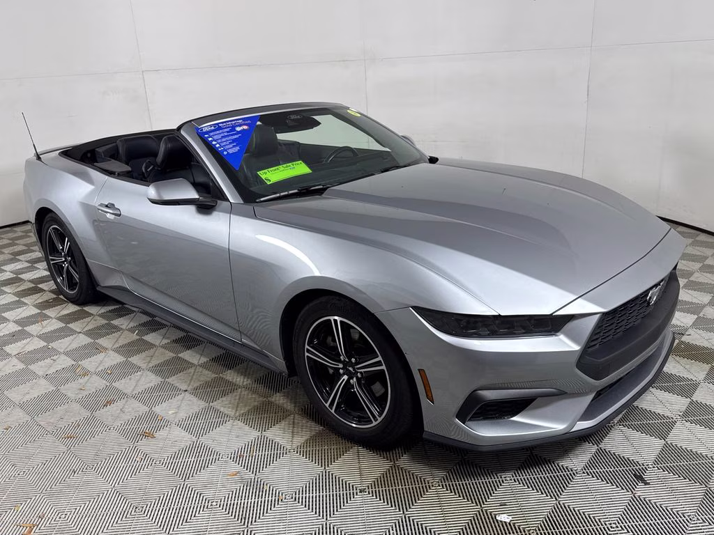 2025 Silver Metallic Ford Mustang EcoBoost Premium RWD Convertible