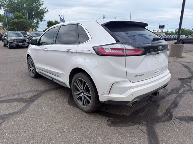 2019 White Ford Edge Titanium AWD SUV