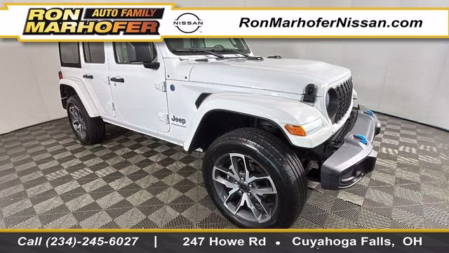 2024 Bright White Clearcoat Jeep Wrangler Sport S 4xe 4X4 SUV