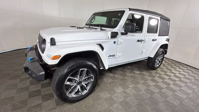 2024 Bright White Clearcoat Jeep Wrangler Sport S 4xe 4X4 SUV