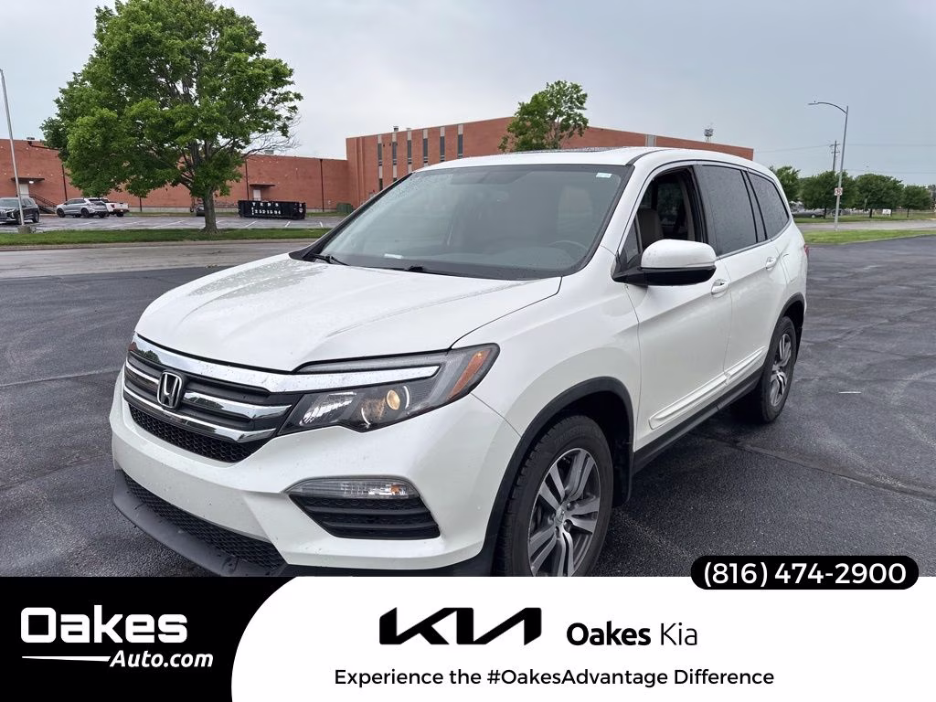 2016 White Diamond Pearl Honda Pilot EX-L AWD SUV