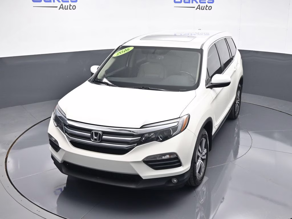 2016 White Diamond Pearl Honda Pilot EX-L AWD SUV