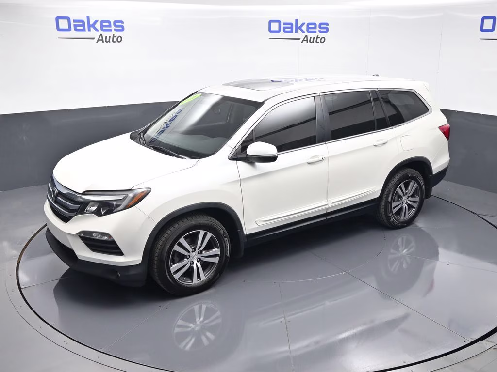 2016 White Diamond Pearl Honda Pilot EX-L AWD SUV