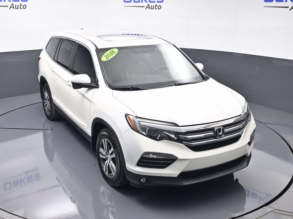 2016 White Diamond Pearl Honda Pilot EX-L AWD SUV
