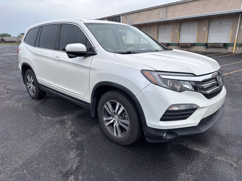 2016 White Diamond Pearl Honda Pilot EX-L AWD SUV