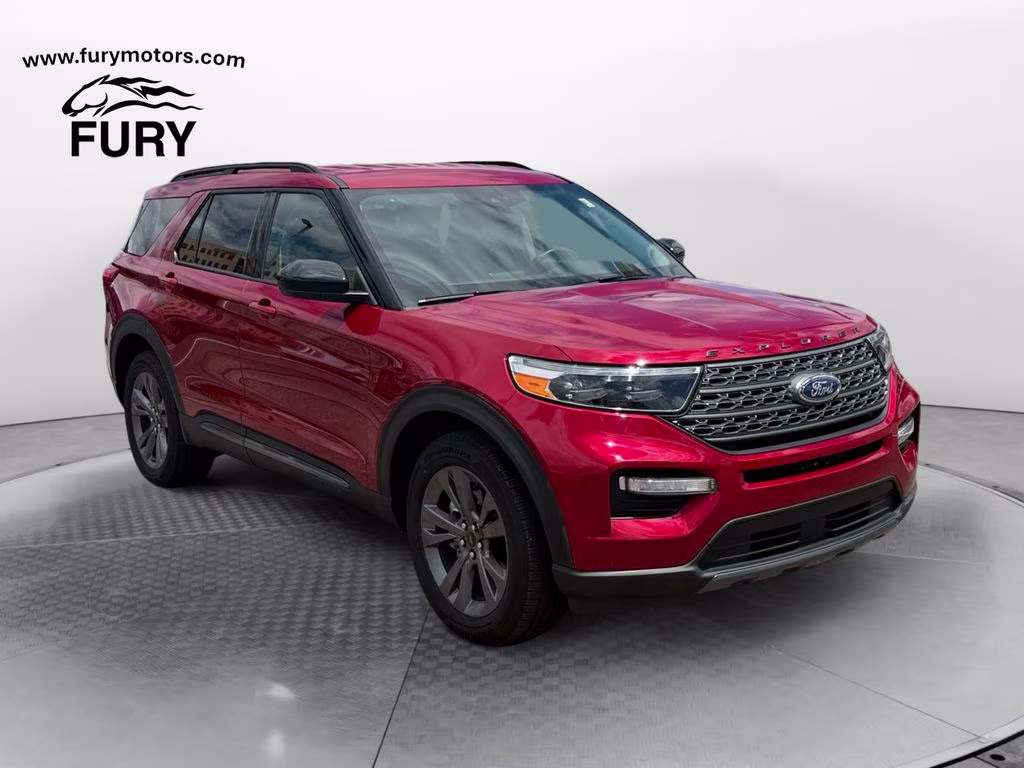 2023 Red Metallic Ford Explorer XLT Sport w/Co-Pilot360 4X4 SUV