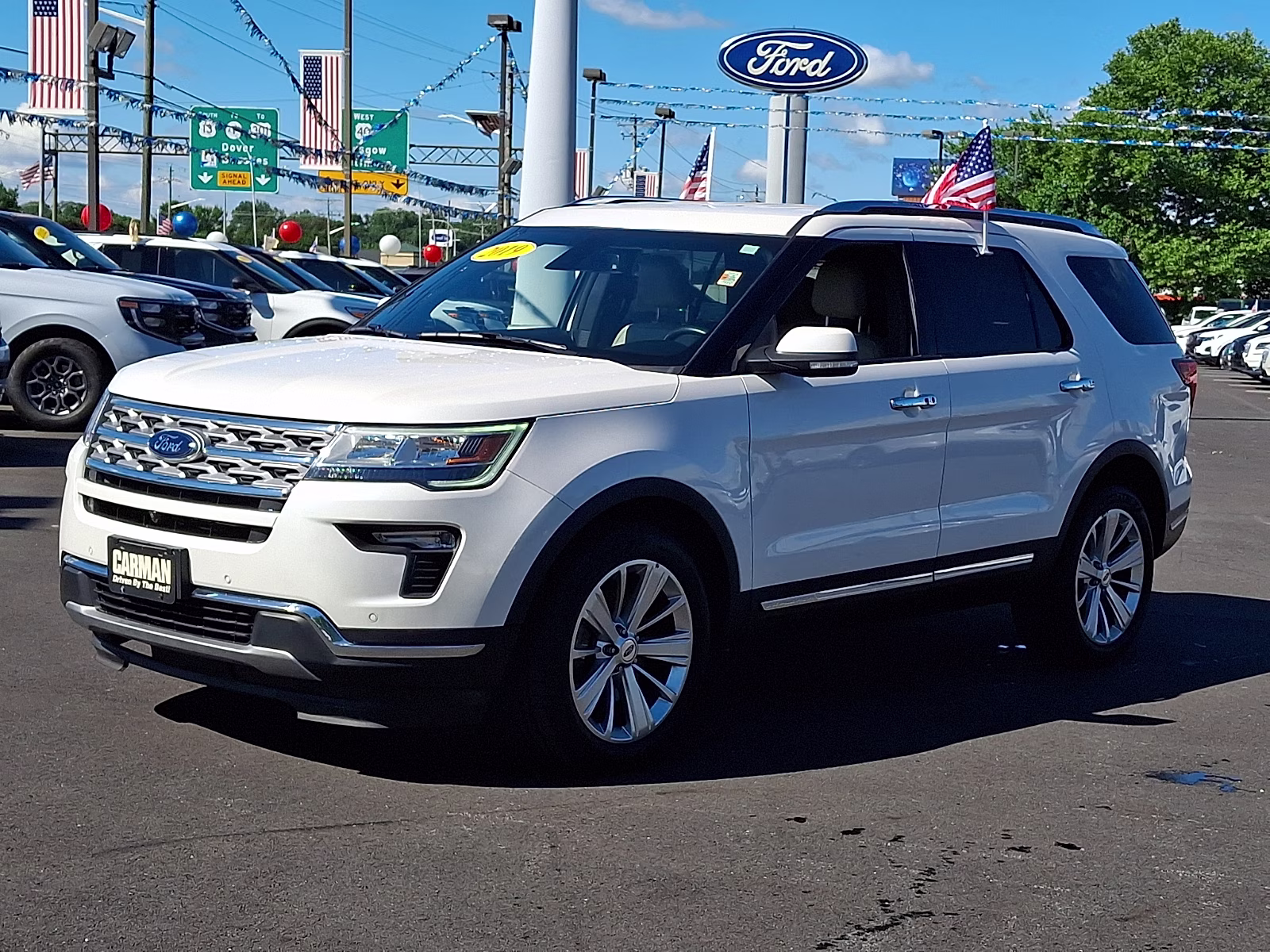 2019 White Platinum Metallic Tri-Coat - UG Ford Explorer Limited 4X4