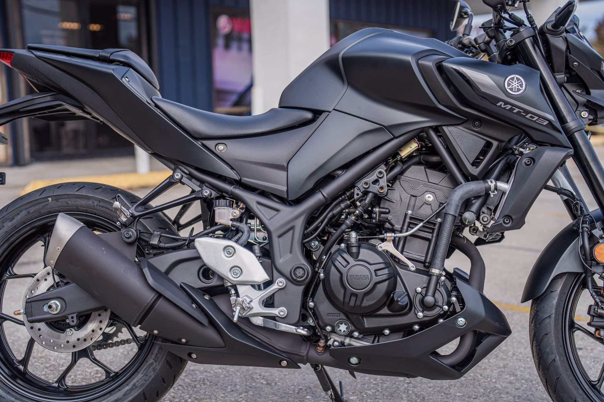 2026 Matte Stealth Black Yamaha MT-03 Motorcycle