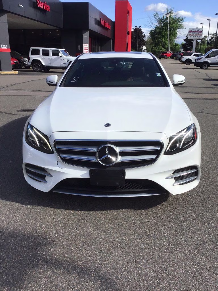 2019 White Mercedes-Benz E-Class E 300 AWD Sedan