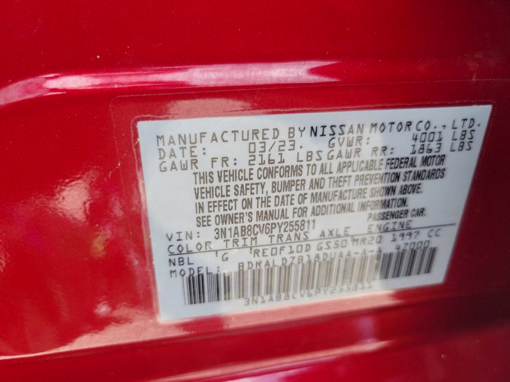 2023 Scarlet Ember Tintcoat Nissan Sentra SV FWD Sedan