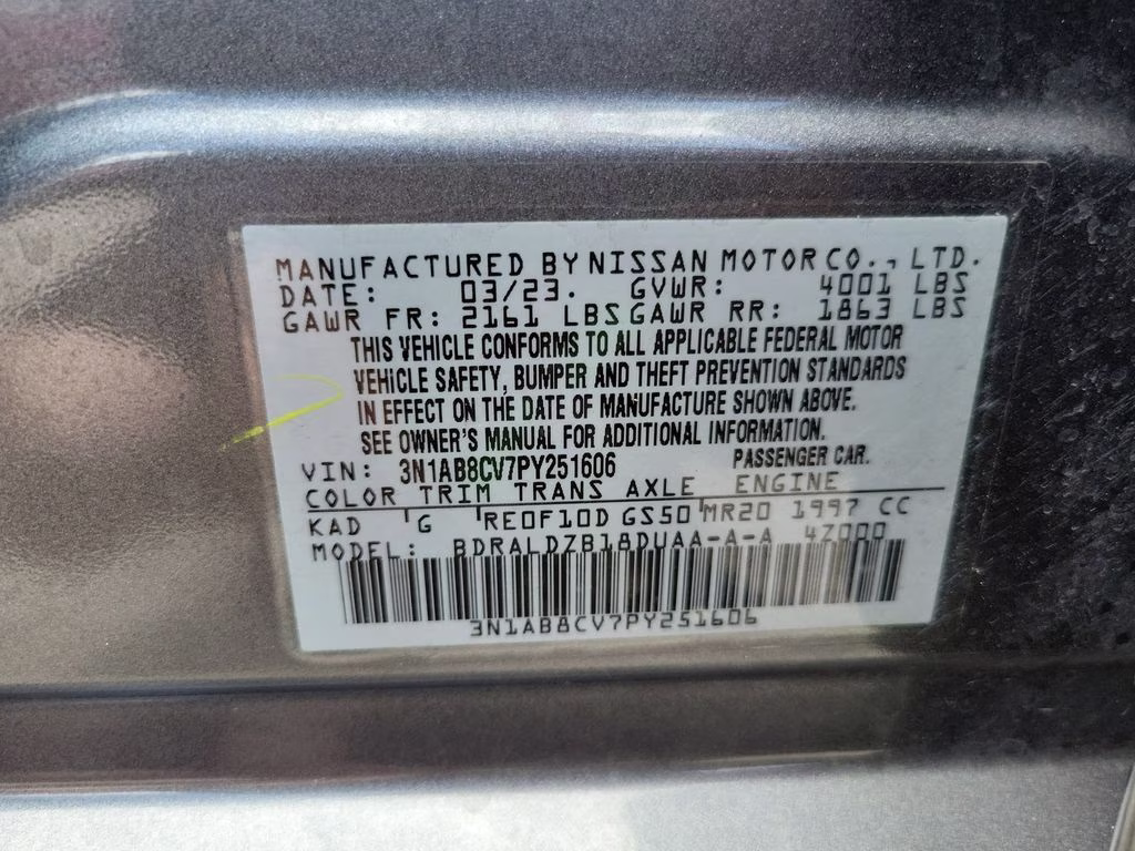 2023 Gun Metallic Nissan Sentra SV FWD Sedan