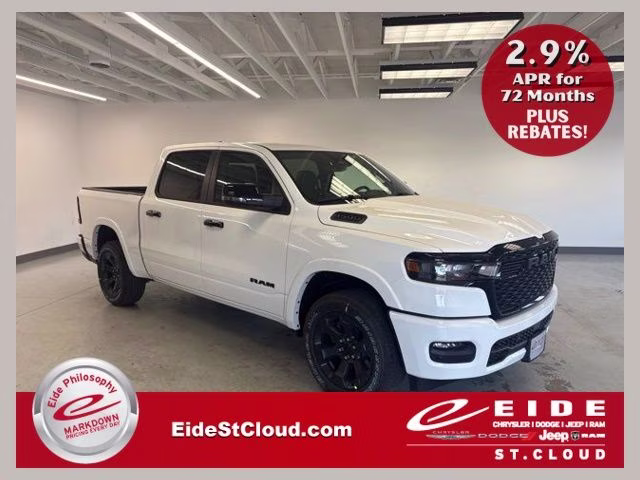 2026 Bright White Clearcoat Ram 1500 Big Horn Night Edition 4X4 Truck