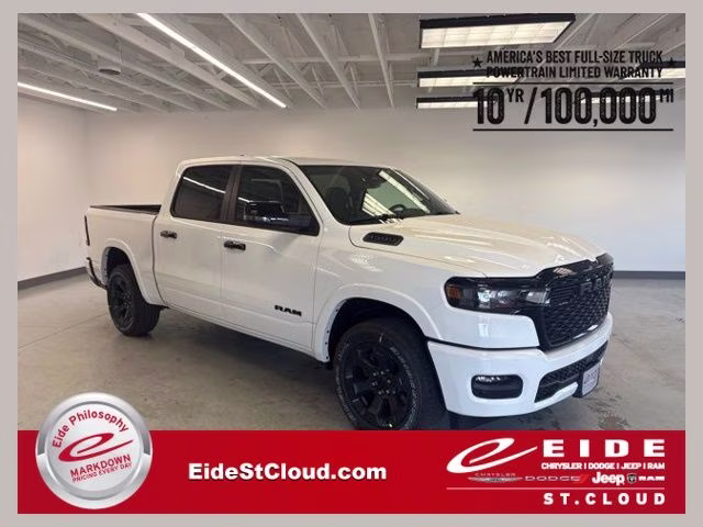 2026 Bright White Clearcoat Ram 1500 Big Horn Night Edition 4X4 Truck