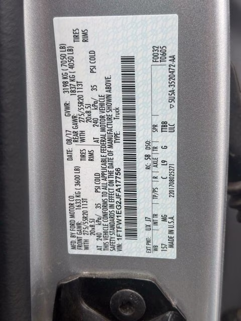 2018 Ingot Silver Metallic Ford F-150 XLT 4X4 Truck
