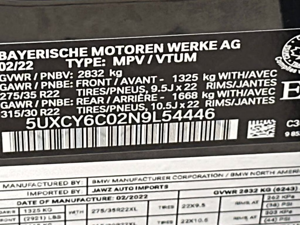 2022 Dravit Gray Metallic BMW X6 xDrive40i AWD SUV