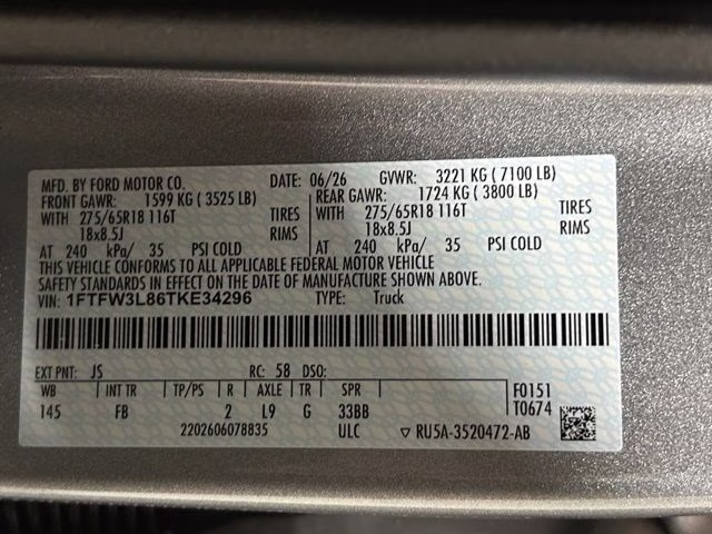 2026 Iconic Silver Metallic Ford F-150 XLT Black Appearance 4X4 Truck