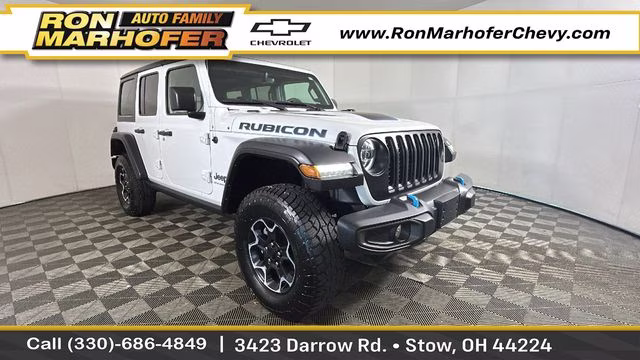 2023 Bright White Clearcoat Jeep Wrangler Rubicon 4xe 4X4 SUV