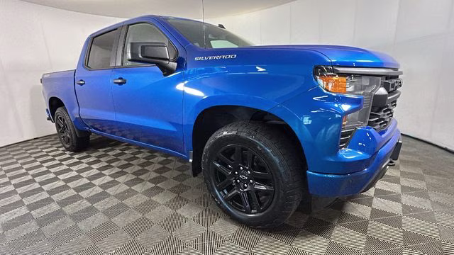 2024 Glacier Blue Metallic Chevrolet Silverado 1500 Custom 4X4 Truck