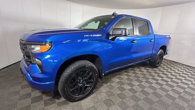 2024 Glacier Blue Metallic Chevrolet Silverado 1500 Custom 4X4 Truck
