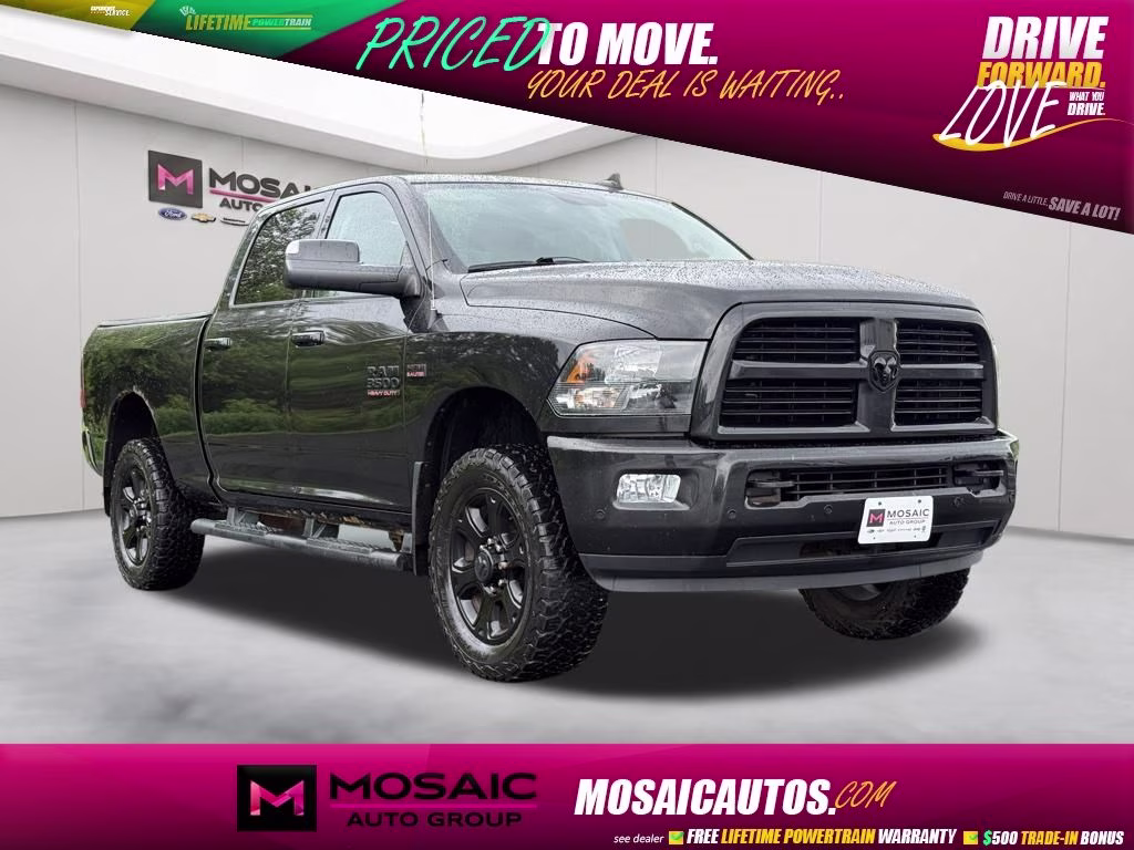 2017 Brilliant Black Crystal Pearlcoat Ram 3500 Big Horn 4X4 Truck