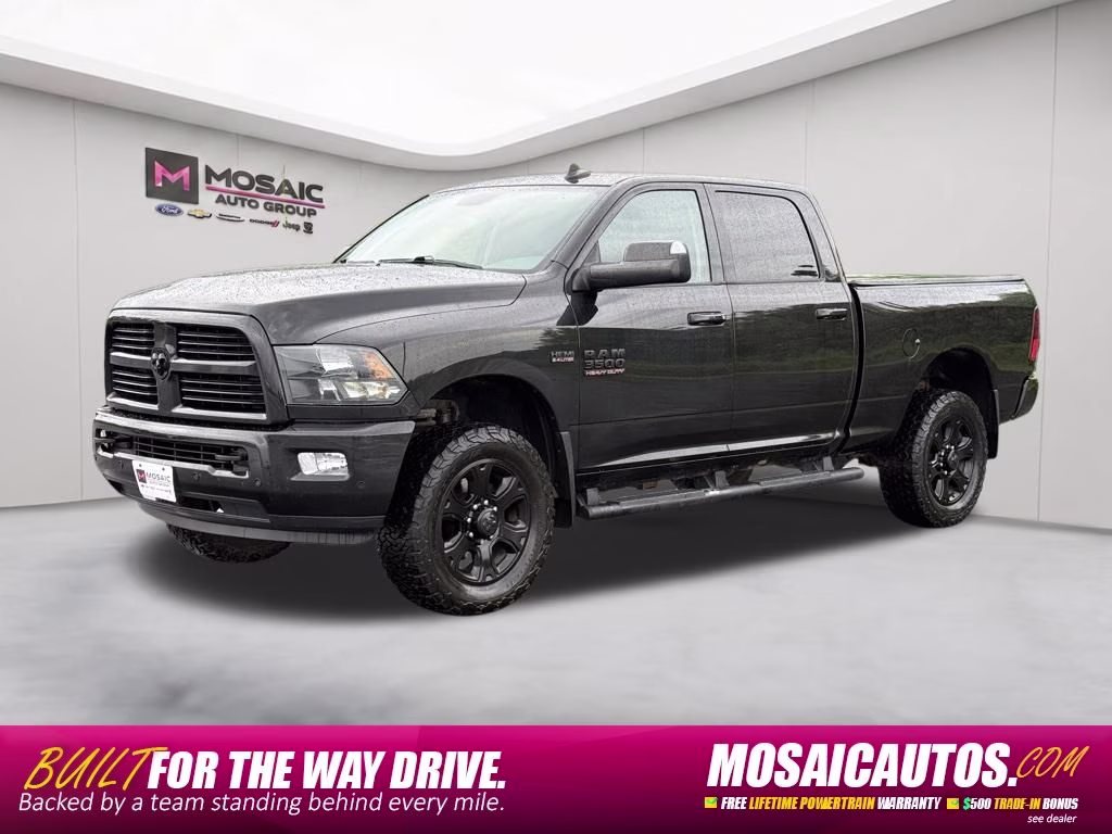2017 Brilliant Black Crystal Pearlcoat Ram 3500 Big Horn 4X4 Truck