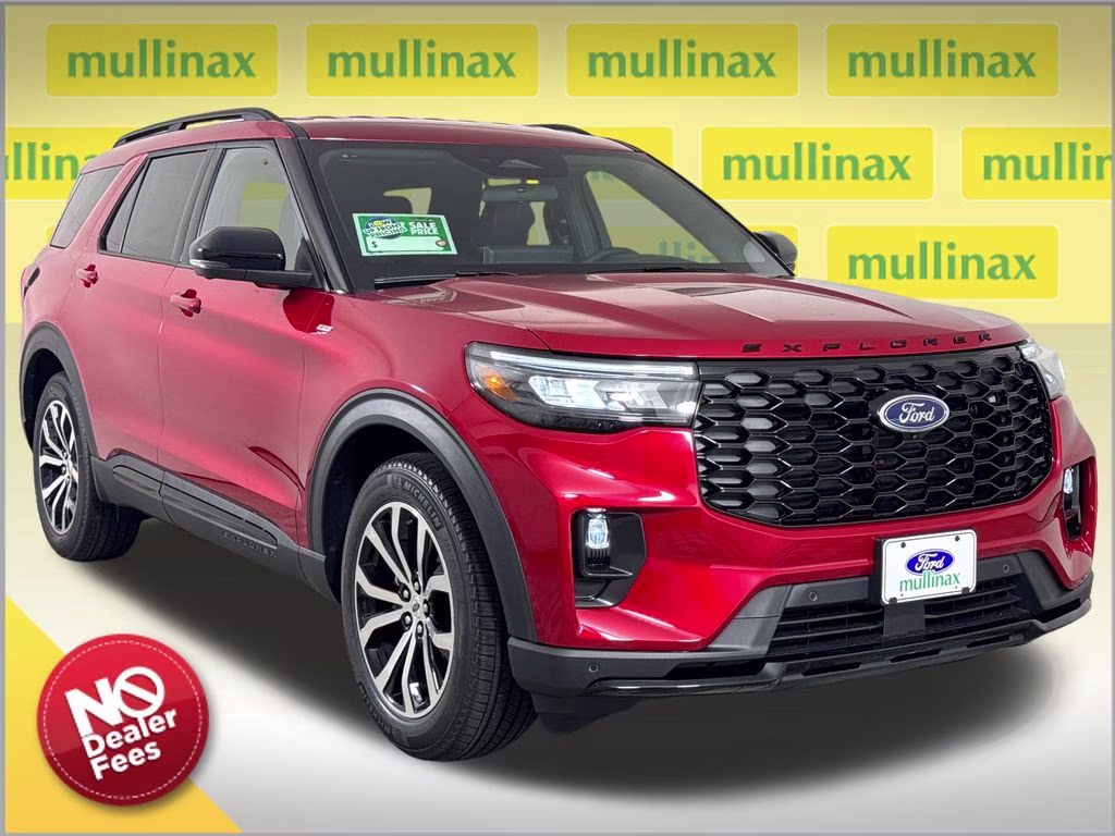 2026 Rapid Red Metallic Tinted Clearcoat Ford Explorer ST-Line RWD SUV