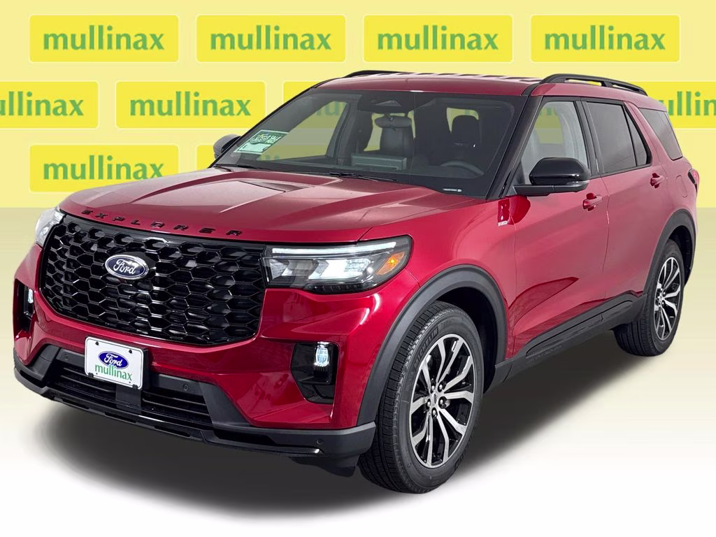 2026 Rapid Red Metallic Tinted Clearcoat Ford Explorer ST-Line RWD SUV