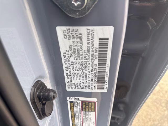 2022 Gray Honda CR-V Hybrid Touring AWD SUV
