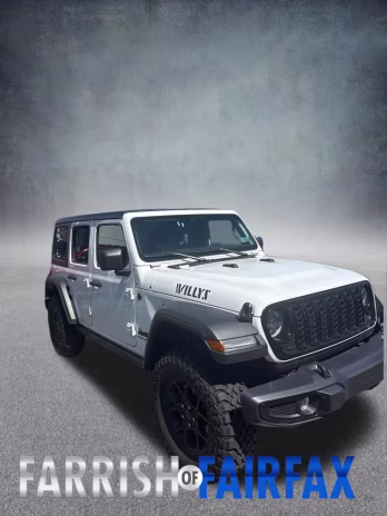 2025 Bright White Clearcoat Jeep Wrangler Willys 4X4 SUV