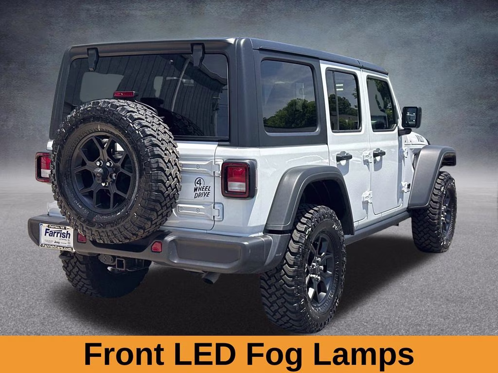 2025 Bright White Clearcoat Jeep Wrangler Willys 4X4 SUV