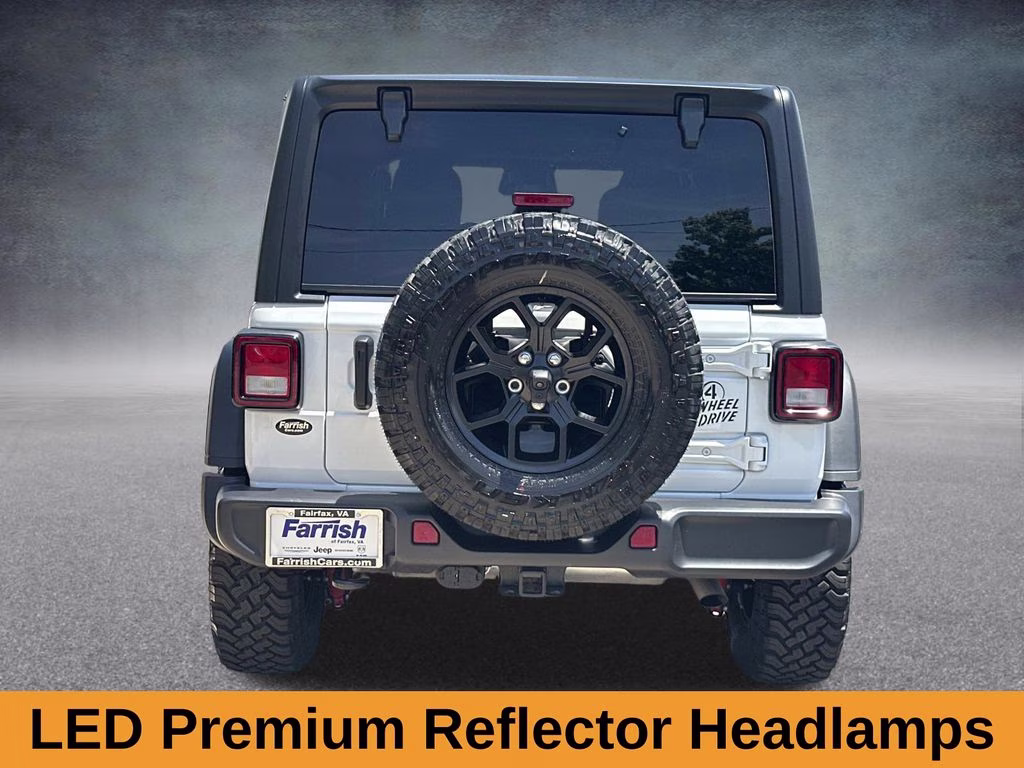 2025 Bright White Clearcoat Jeep Wrangler Willys 4X4 SUV