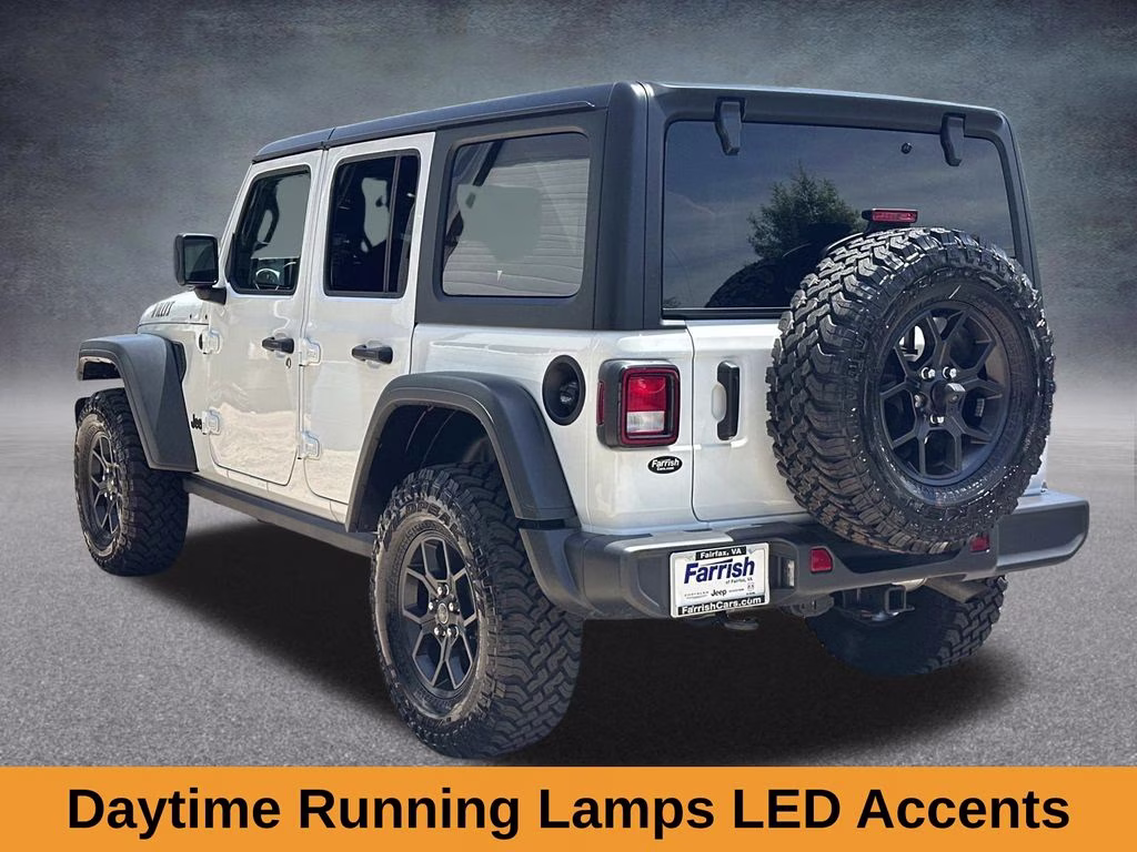 2025 Bright White Clearcoat Jeep Wrangler Willys 4X4 SUV
