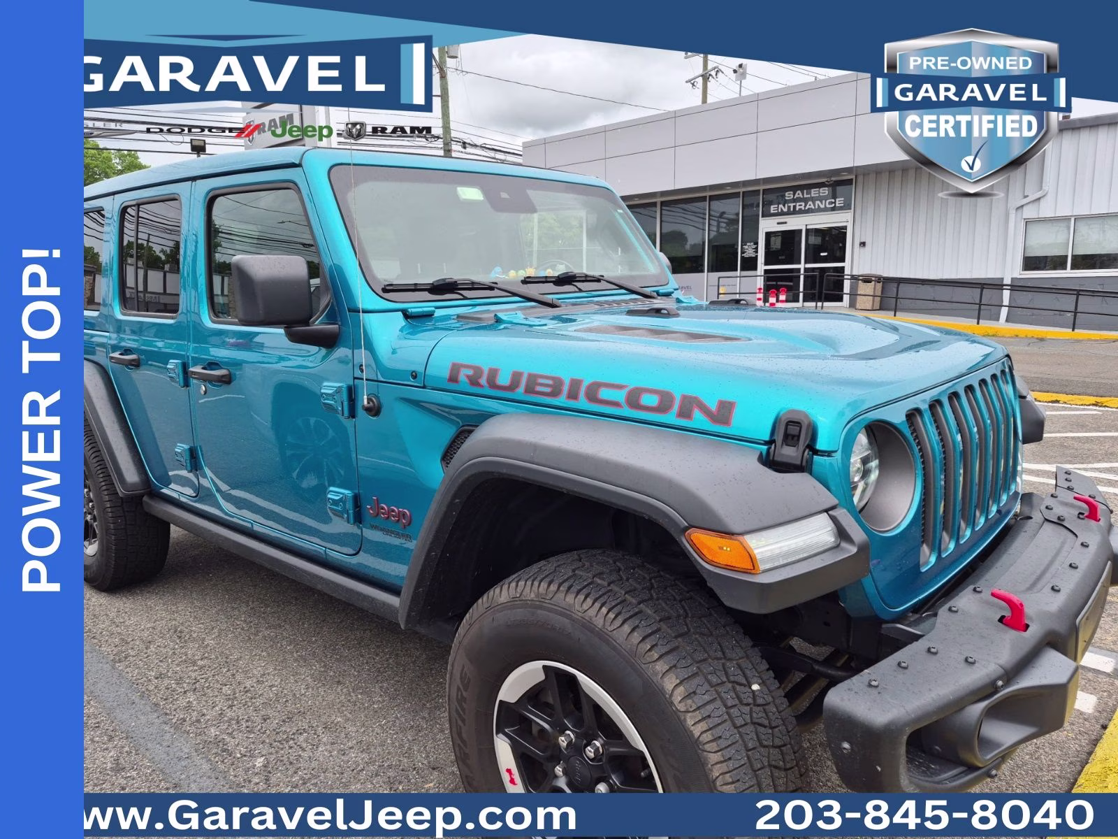 2020 Bikini Pearlcoat Jeep Wrangler Unlimited Rubicon 4X4 SUV