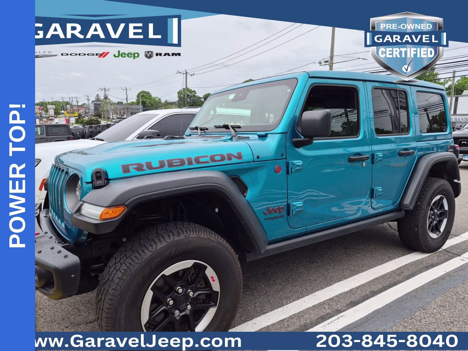 2020 Bikini Pearlcoat Jeep Wrangler Unlimited Rubicon 4X4 SUV