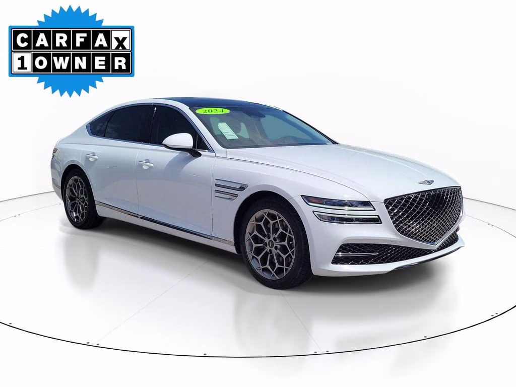 2024 Alta White Genesis G80 2.5T Advanced AWD Sedan